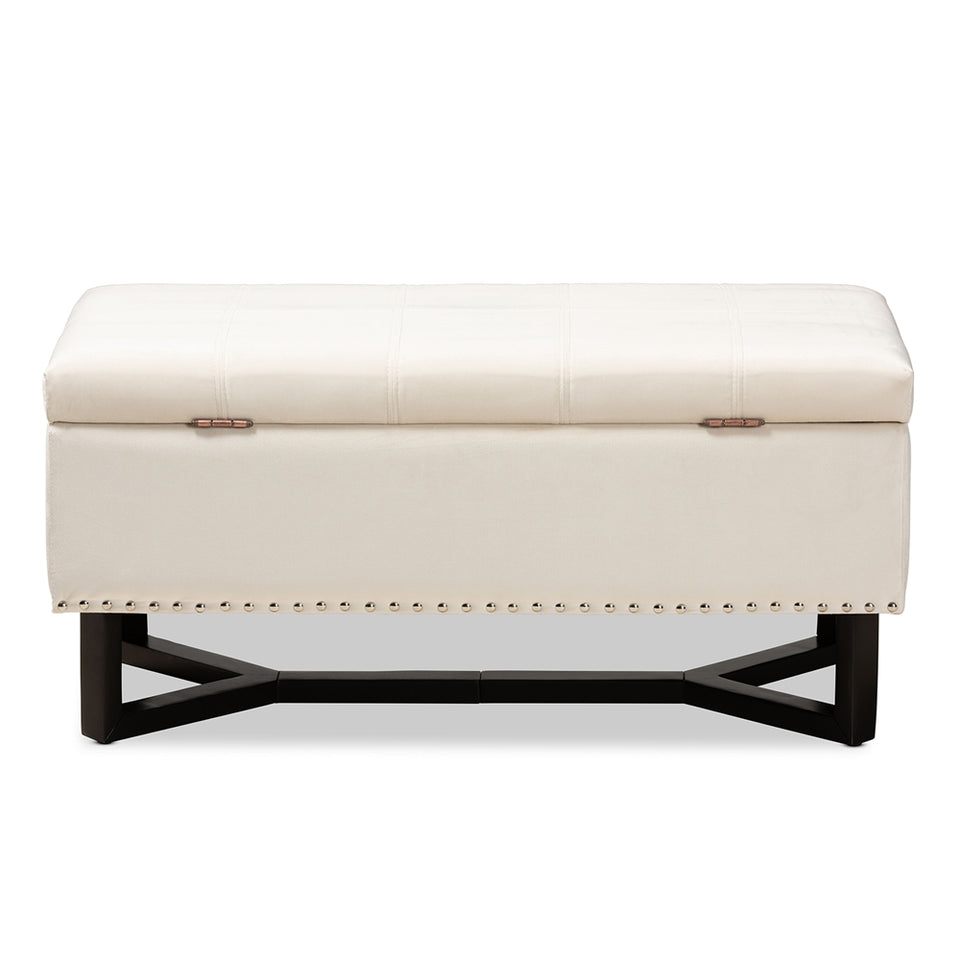 Esther modern storage ottoman.