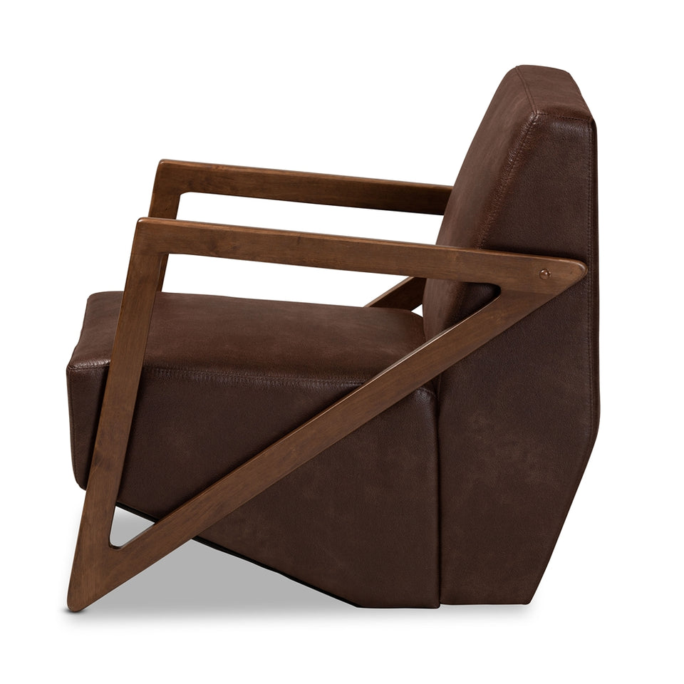 Christa mid-century modern transitional accent chair.