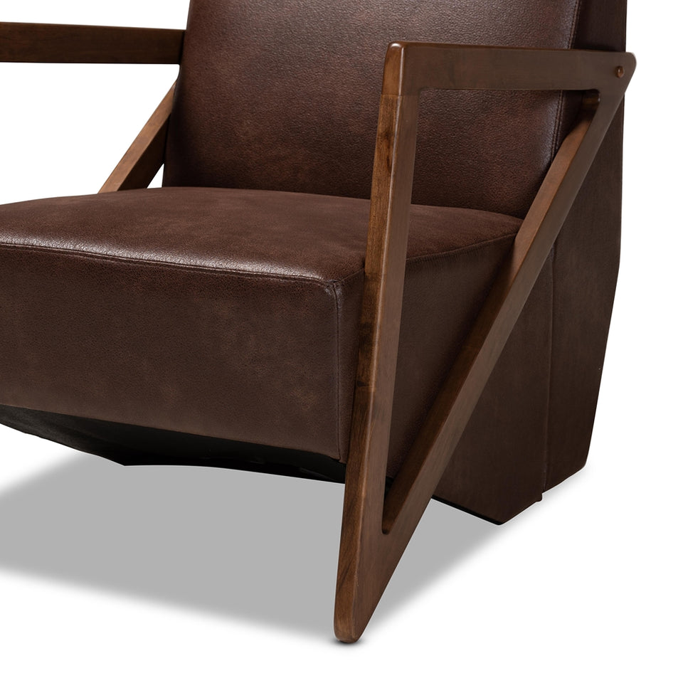 Christa mid-century modern transitional accent chair.