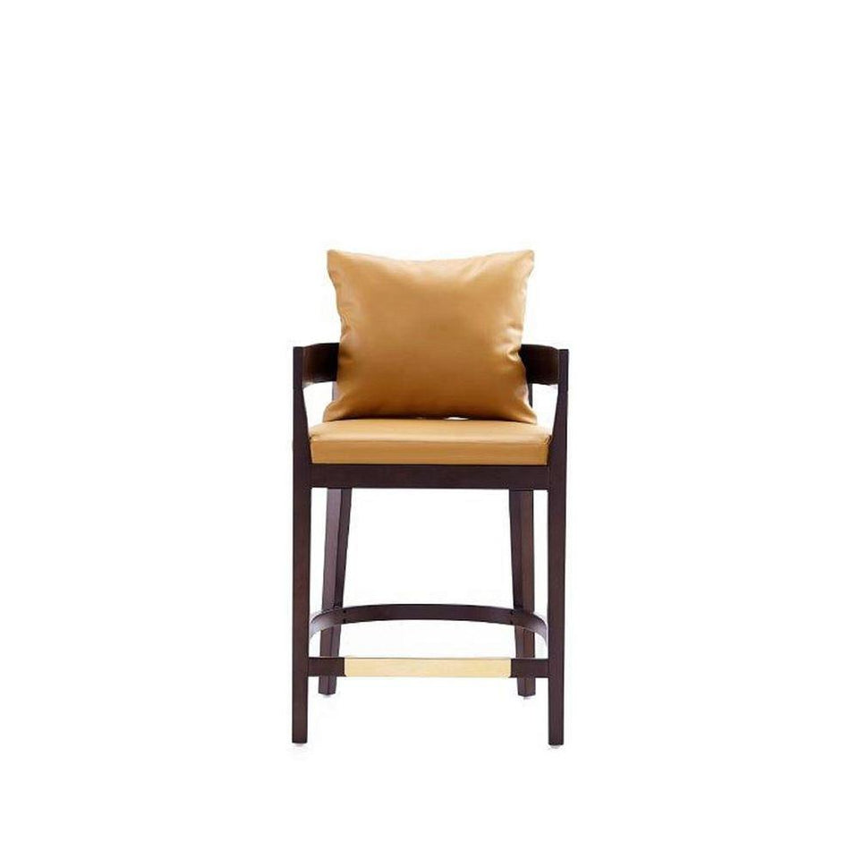 Ritz Counter Stool in Camal and Dark Walnut