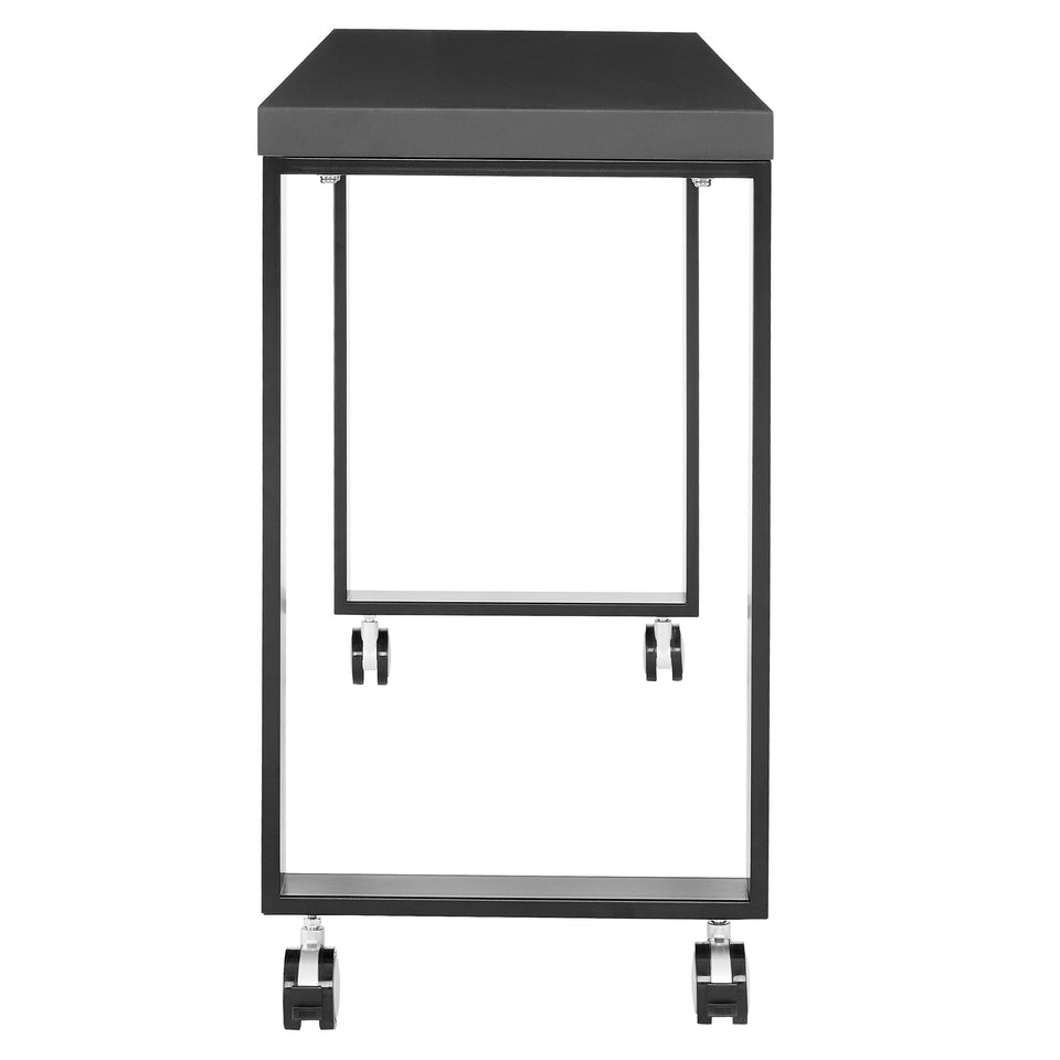 Dillon Side Return in Matte Anthracite with Matte Black Steel Base
