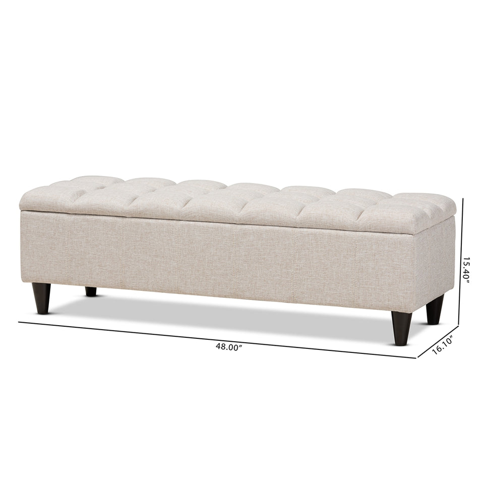 Brette mid-century modern storage bench ottoman.
