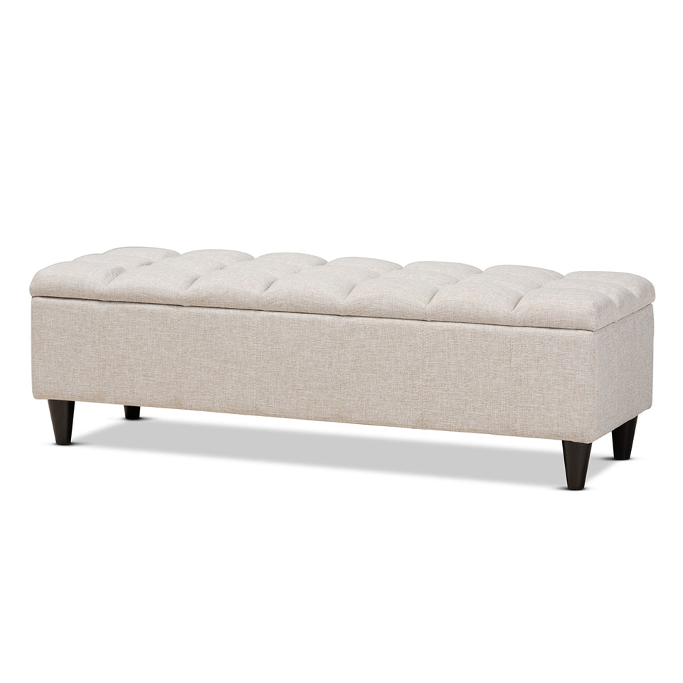 Brette mid-century modern storage bench ottoman.