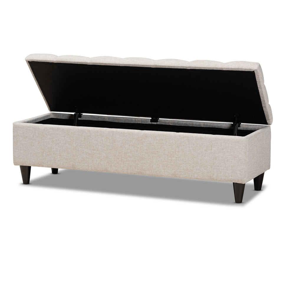 Brette mid-century modern storage bench ottoman.