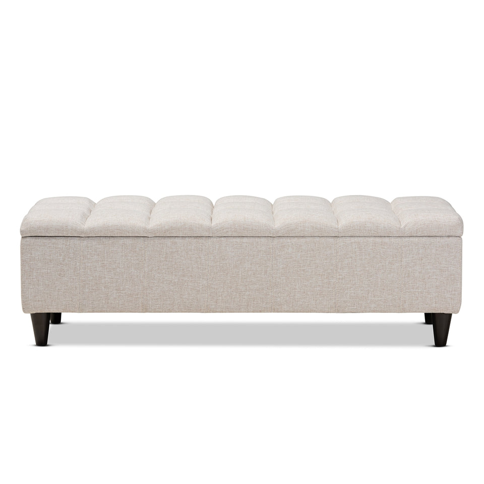 Brette mid-century modern storage bench ottoman.