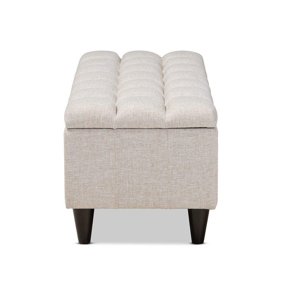 Brette mid-century modern storage bench ottoman.