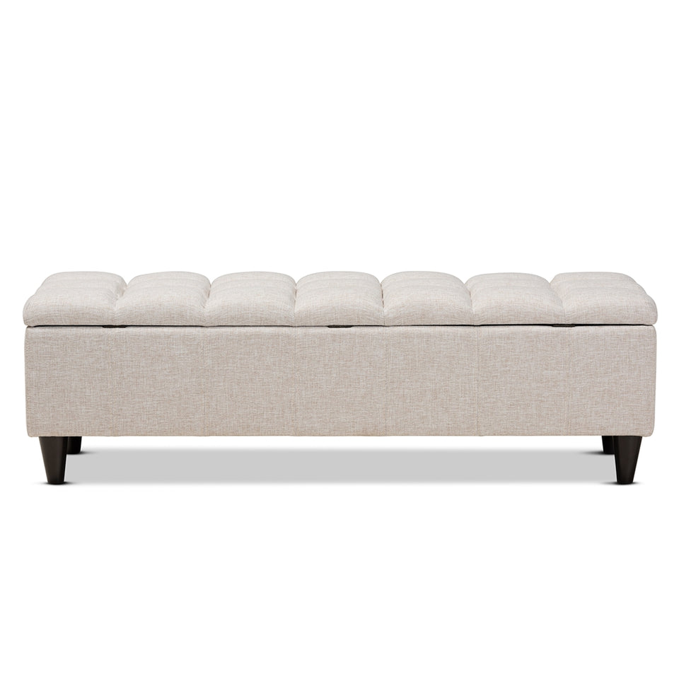 Brette mid-century modern storage bench ottoman.