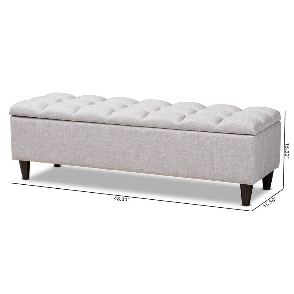 Brette mid-century modern storage bench ottoman.