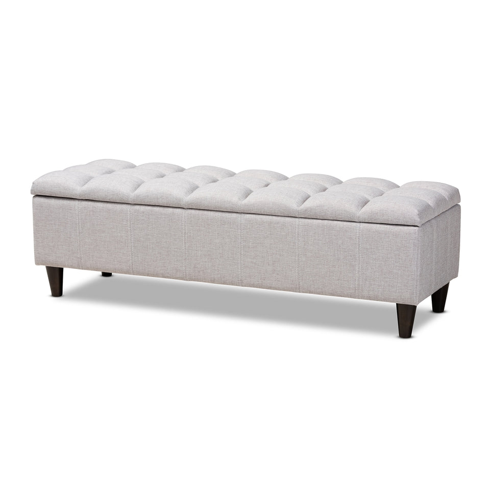 Brette mid-century modern storage bench ottoman.