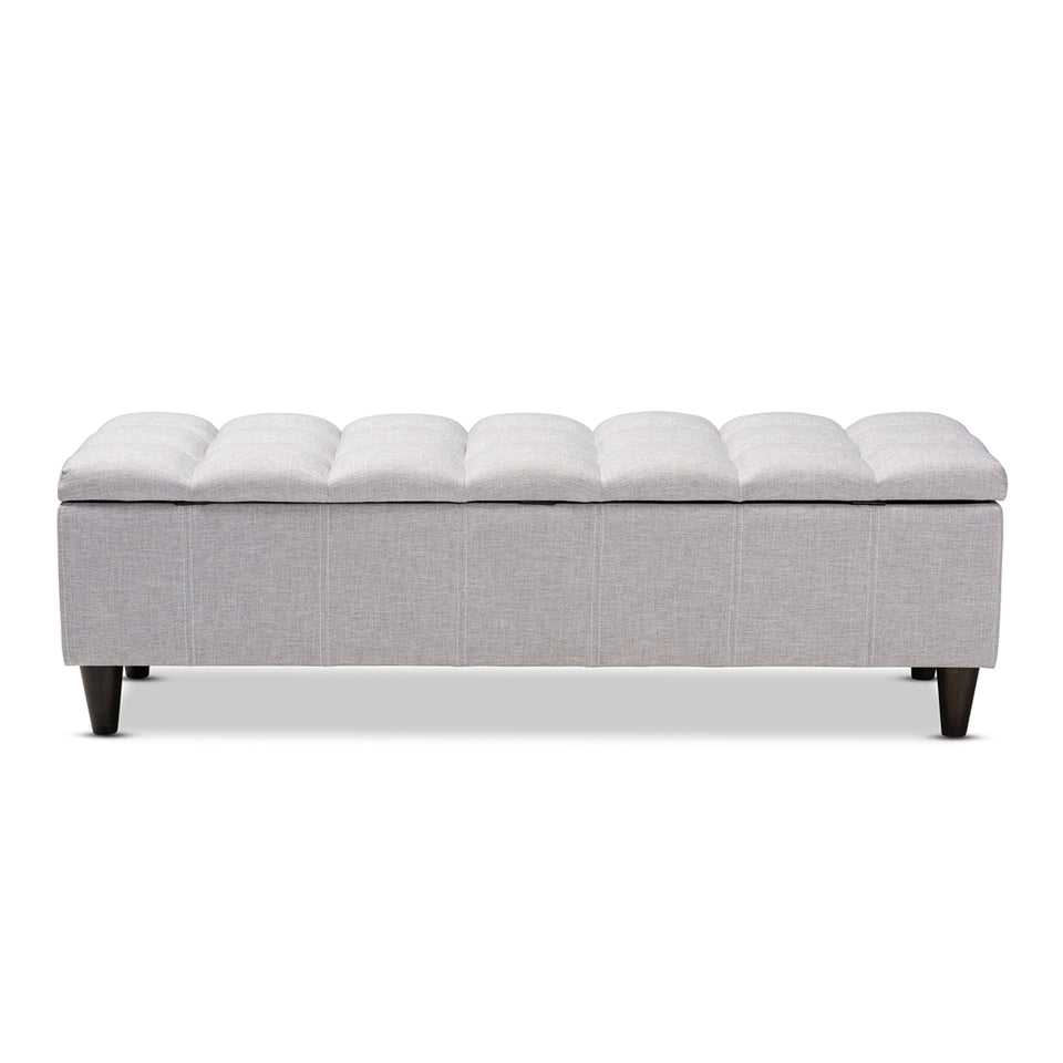 Brette mid-century modern storage bench ottoman.