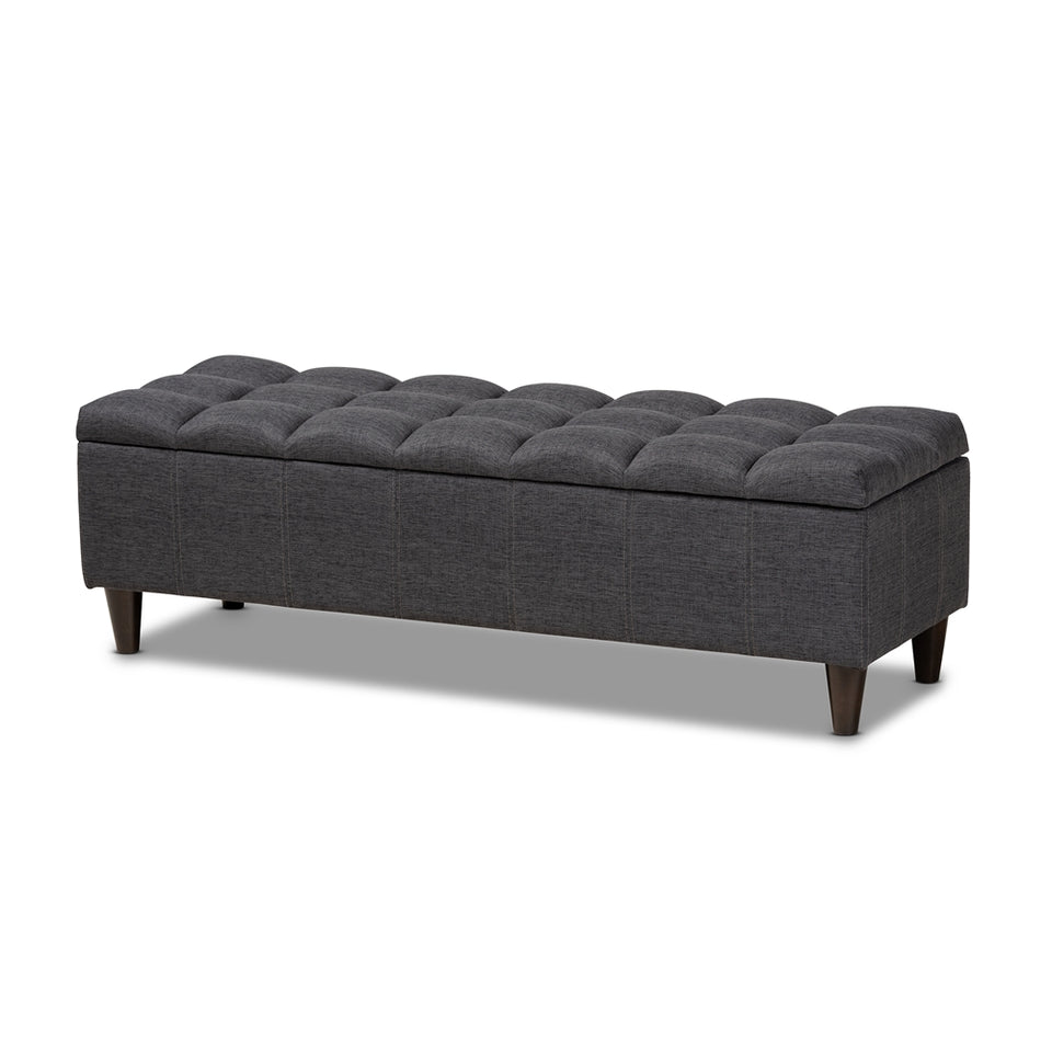 Brette mid-century modern storage bench ottoman.