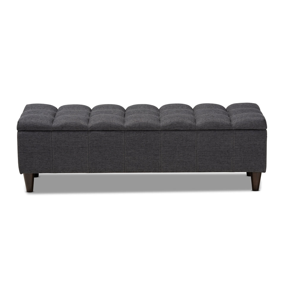 Brette mid-century modern storage bench ottoman.