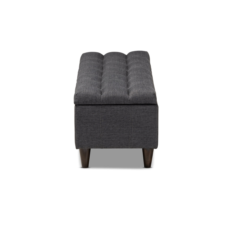 Brette mid-century modern storage bench ottoman.