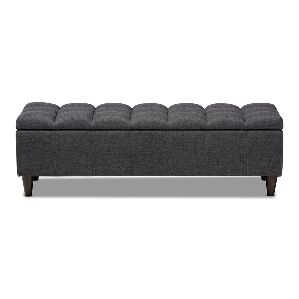 Brette mid-century modern storage bench ottoman.