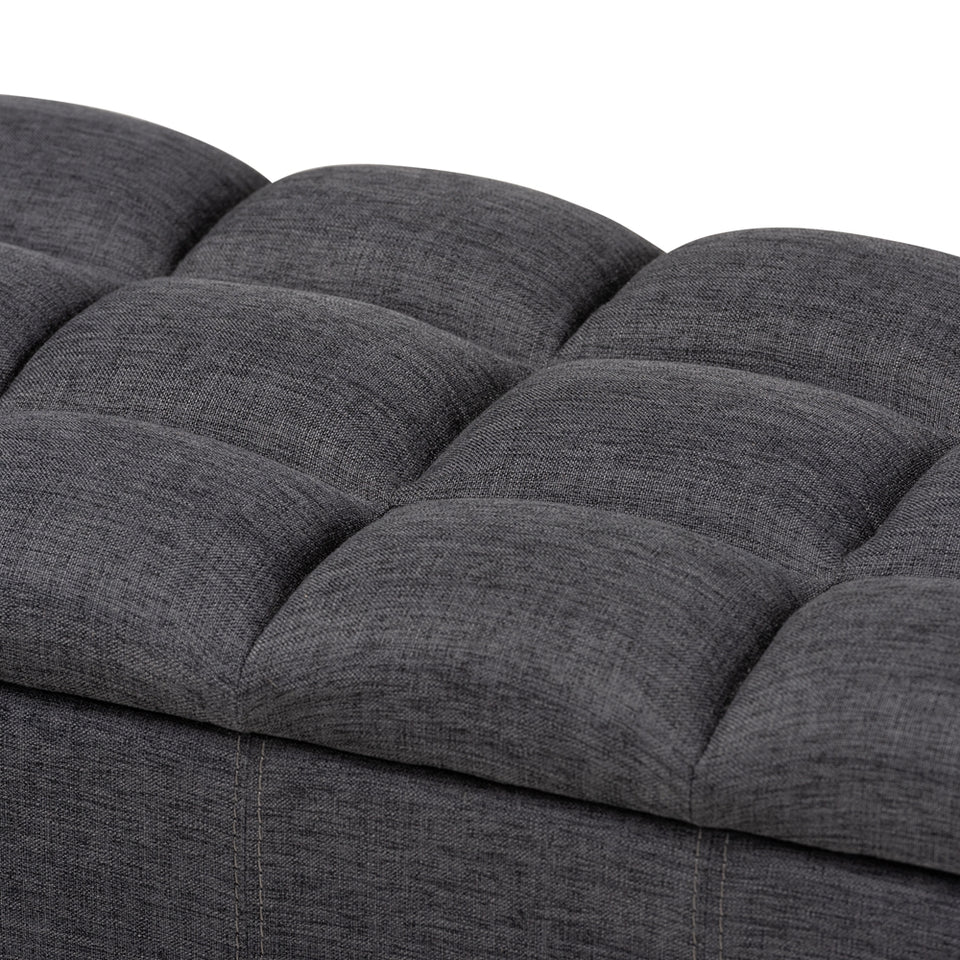 Brette mid-century modern storage bench ottoman.