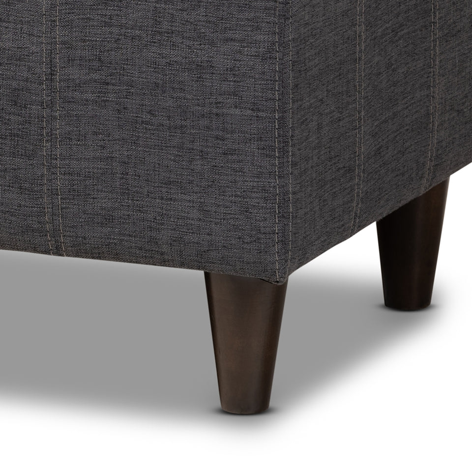 Brette mid-century modern storage bench ottoman.