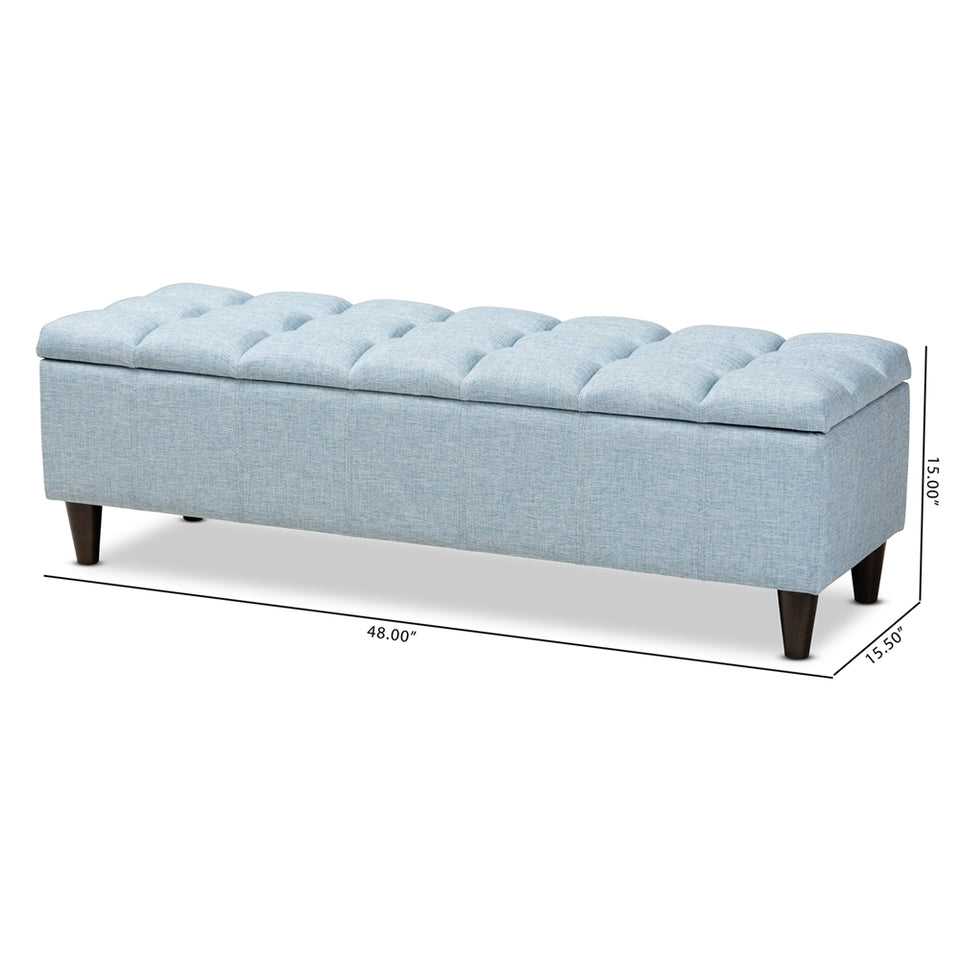 Brette mid-century modern storage bench ottoman.