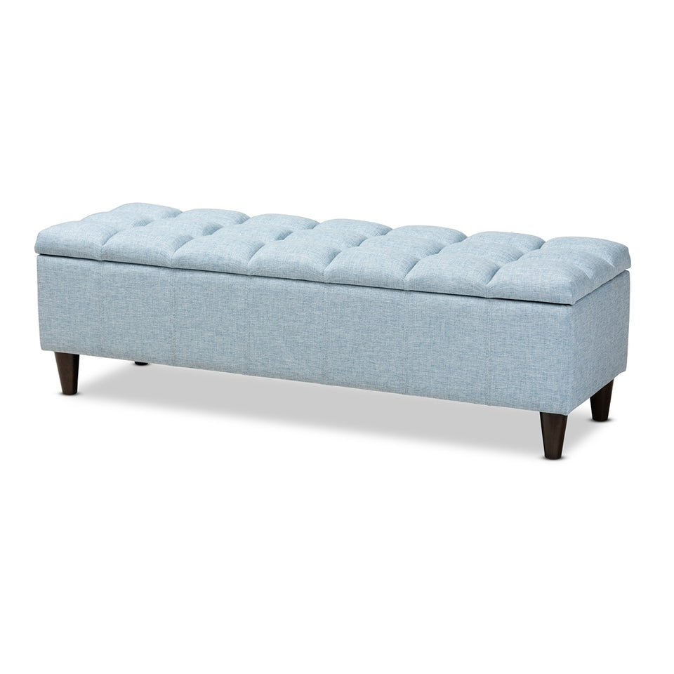 Brette mid-century modern storage bench ottoman.