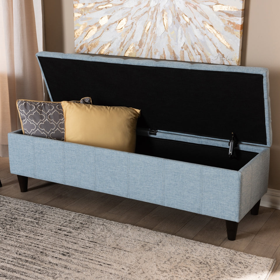 Brette mid-century modern storage bench ottoman.