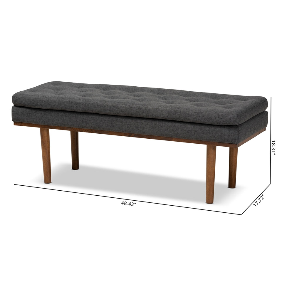 Arne mid-century modern finished bench.