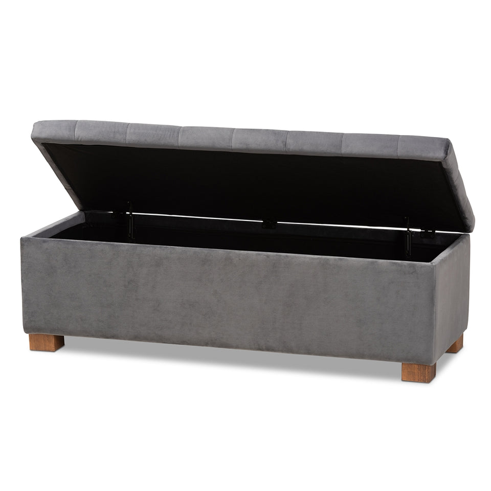 Roanok modern storage ottoman bench.