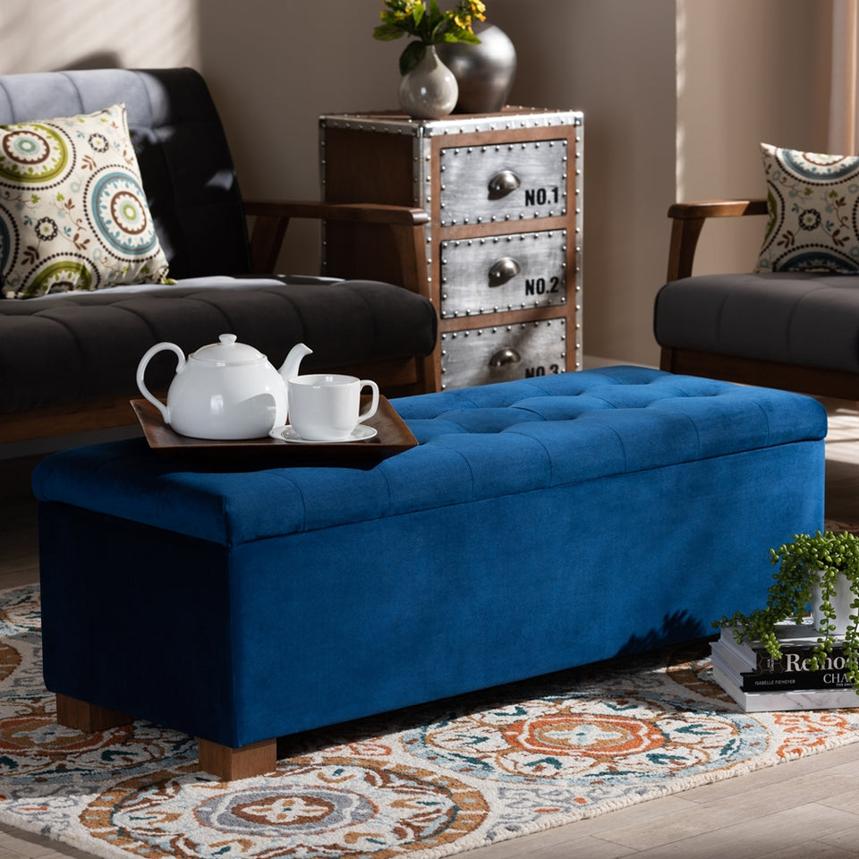 Hannah modern storage ottoman bench.