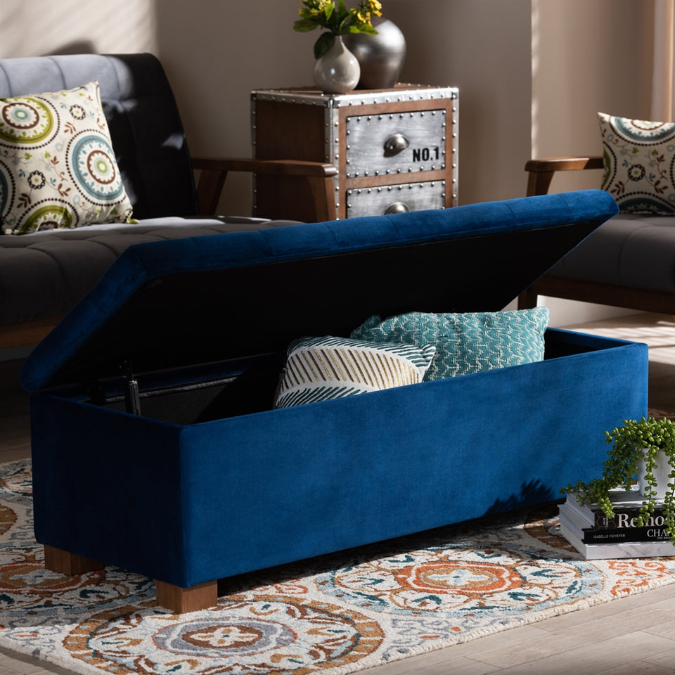 Hannah modern storage ottoman bench.