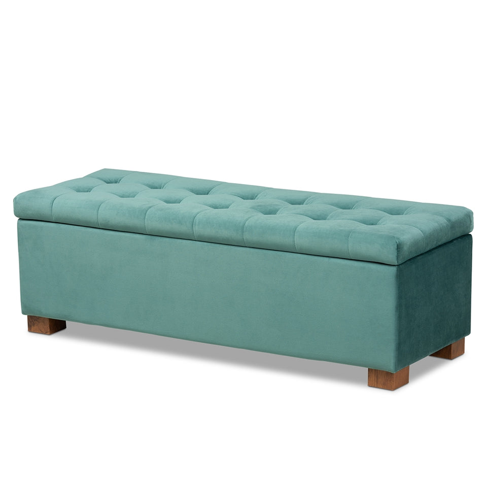 Hannah modern storage ottoman bench.