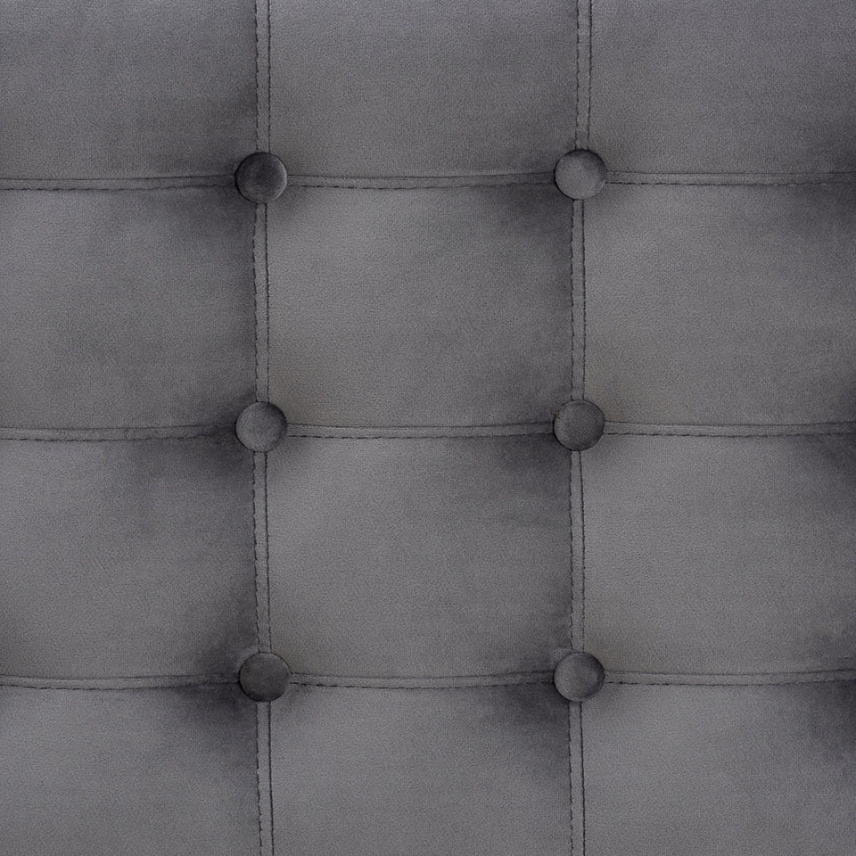Kaylee modern velvet fabric upholstered button-tufted storage ottoman bench.