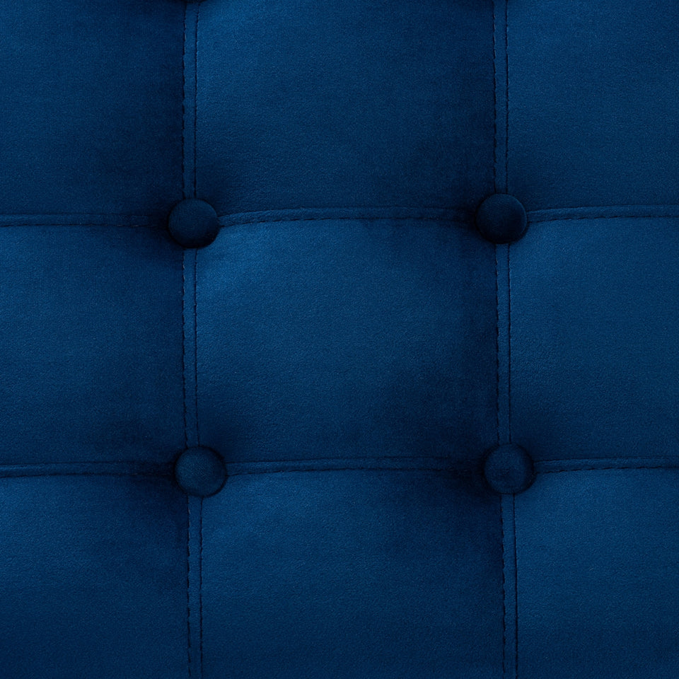 Kaylee modern velvet fabric upholstered button-tufted storage ottoman bench.