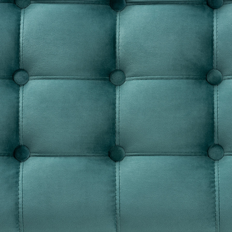 Kaylee modern velvet fabric upholstered button-tufted storage ottoman bench.