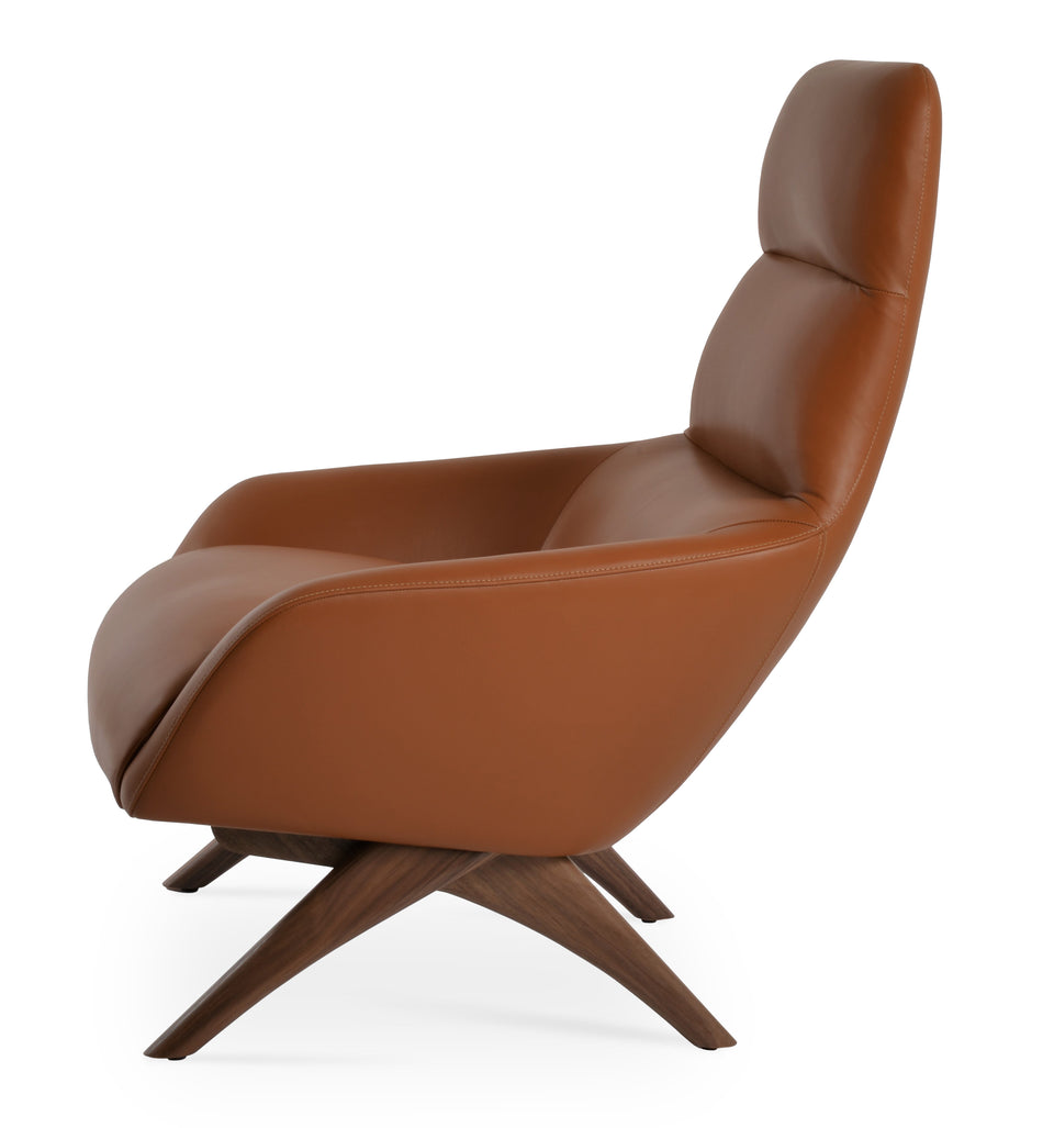 Barcelona Armchair Wood Base.