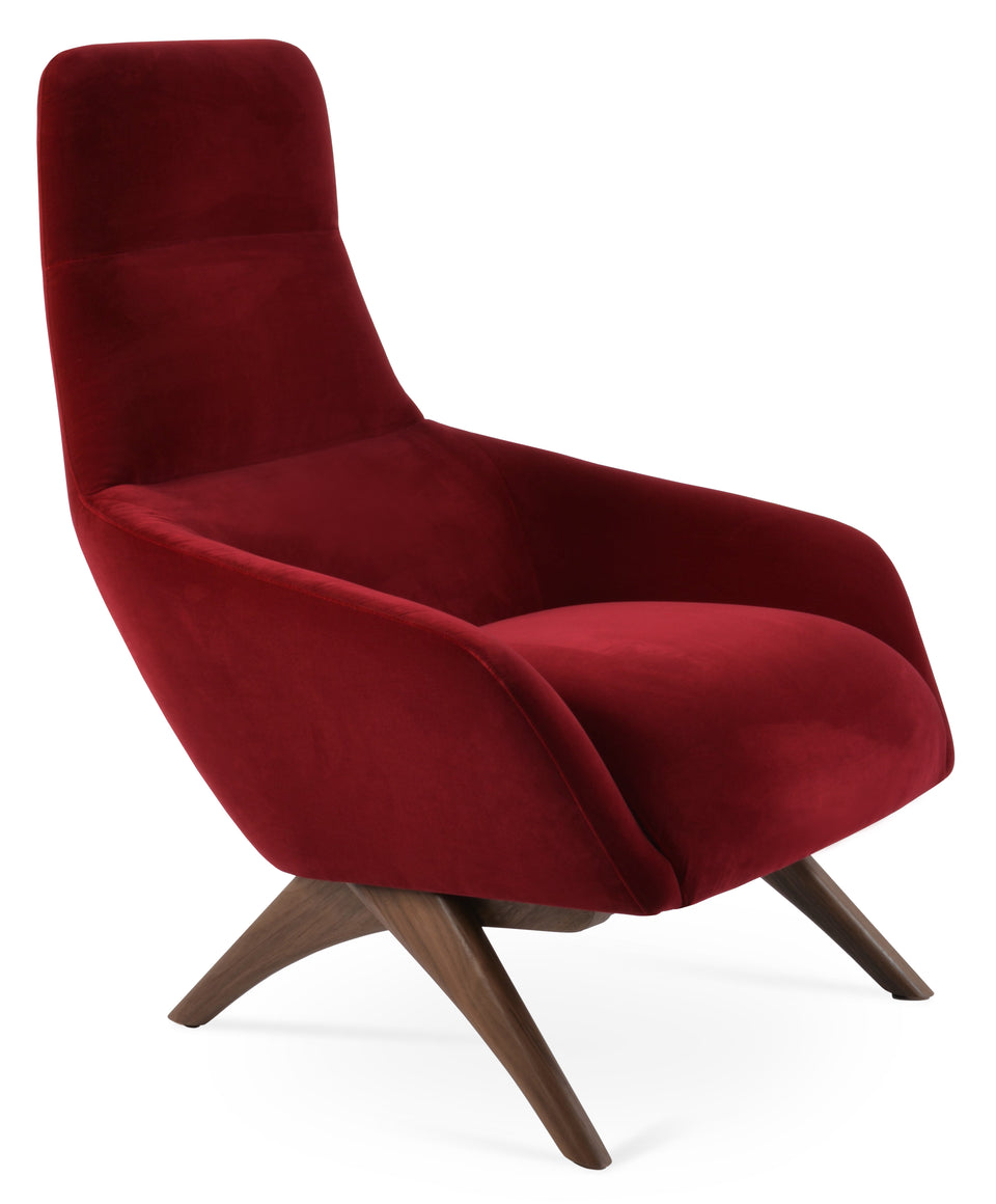 Barcelona Armchair Wood Base.