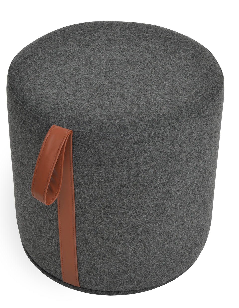 Celine Pouf With Handle 17.7" X 17.7".