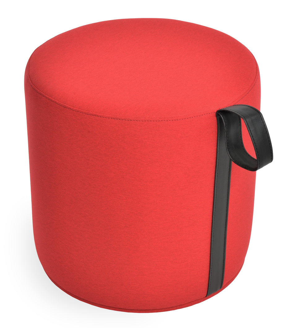 Celine Pouf With Handle 17.7" X 17.7".