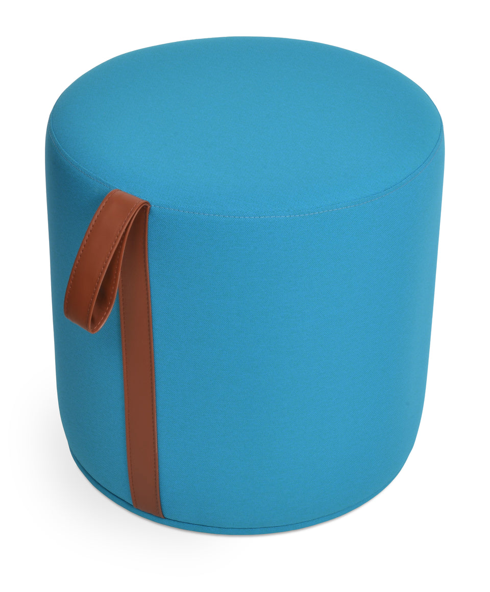 Celine Pouf With Handle 17.7" X 17.7".