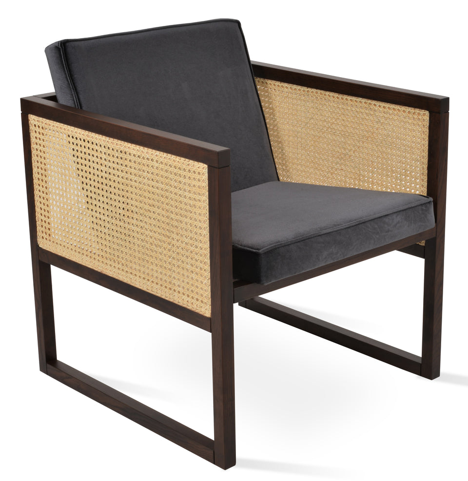 Cube Wood&Wicker Lounge Armchair.