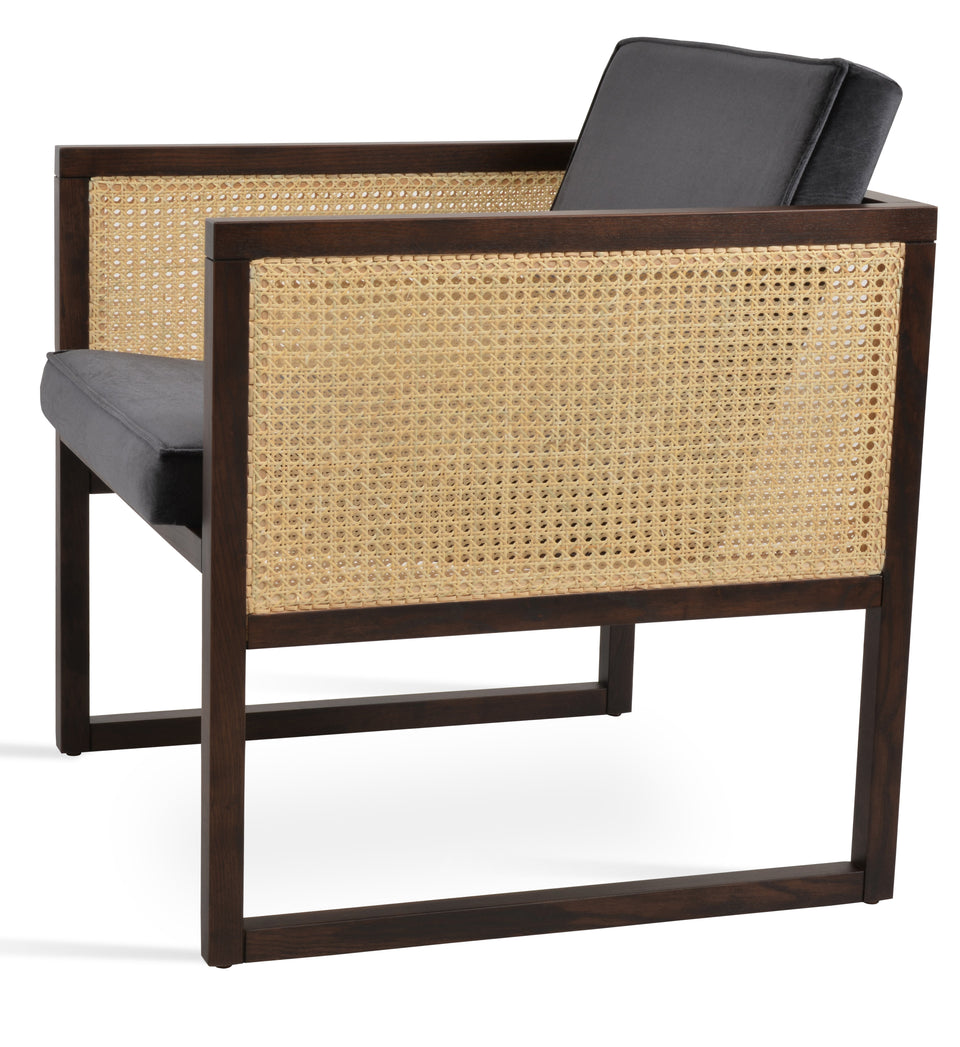 Cube Wood&Wicker Lounge Armchair.