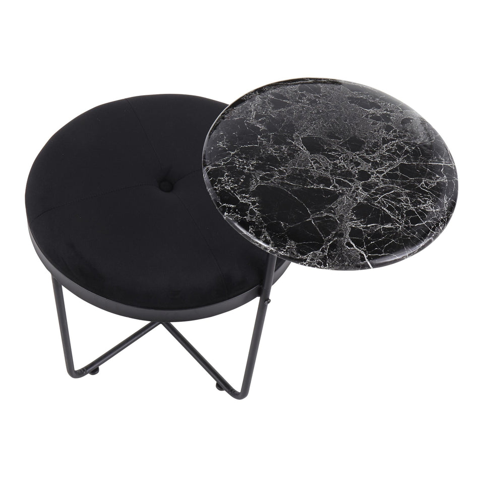 Cosmo Ottoman Side Table.