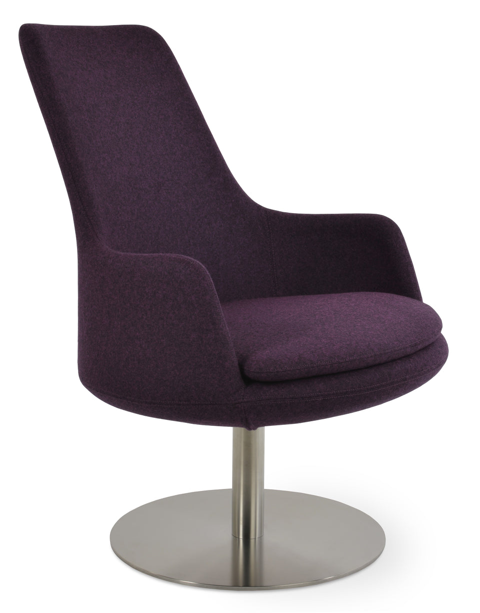 Dervish Lounge High Back Swivel Round.