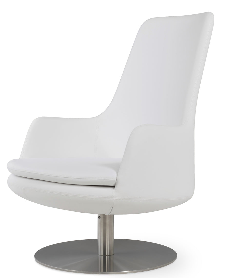 Dervish Lounge High Back Swivel Round.