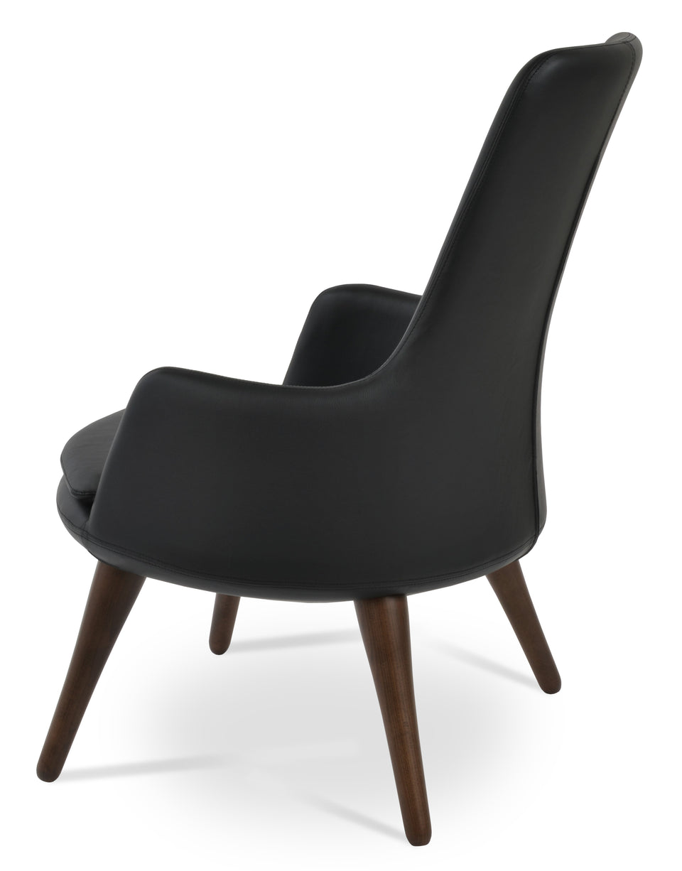Dervish Lounge High Back 4 Legs Wood.