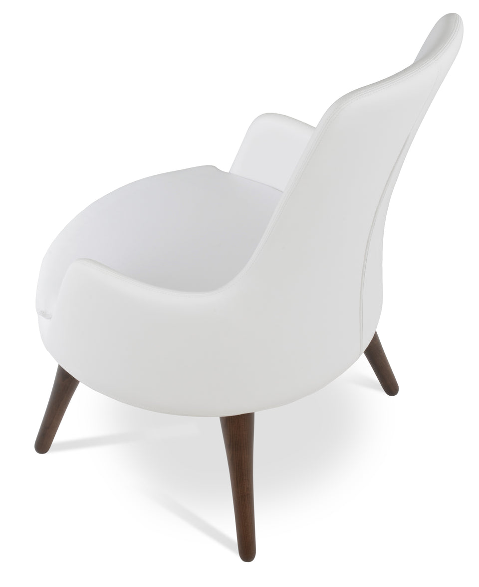 Dervish Lounge High Back 4 Legs Wood.