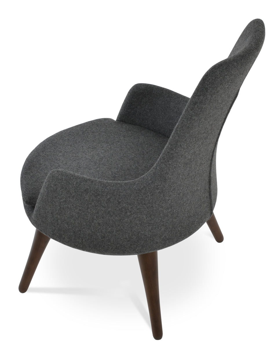 Dervish Lounge High Back 4 Legs Wood.