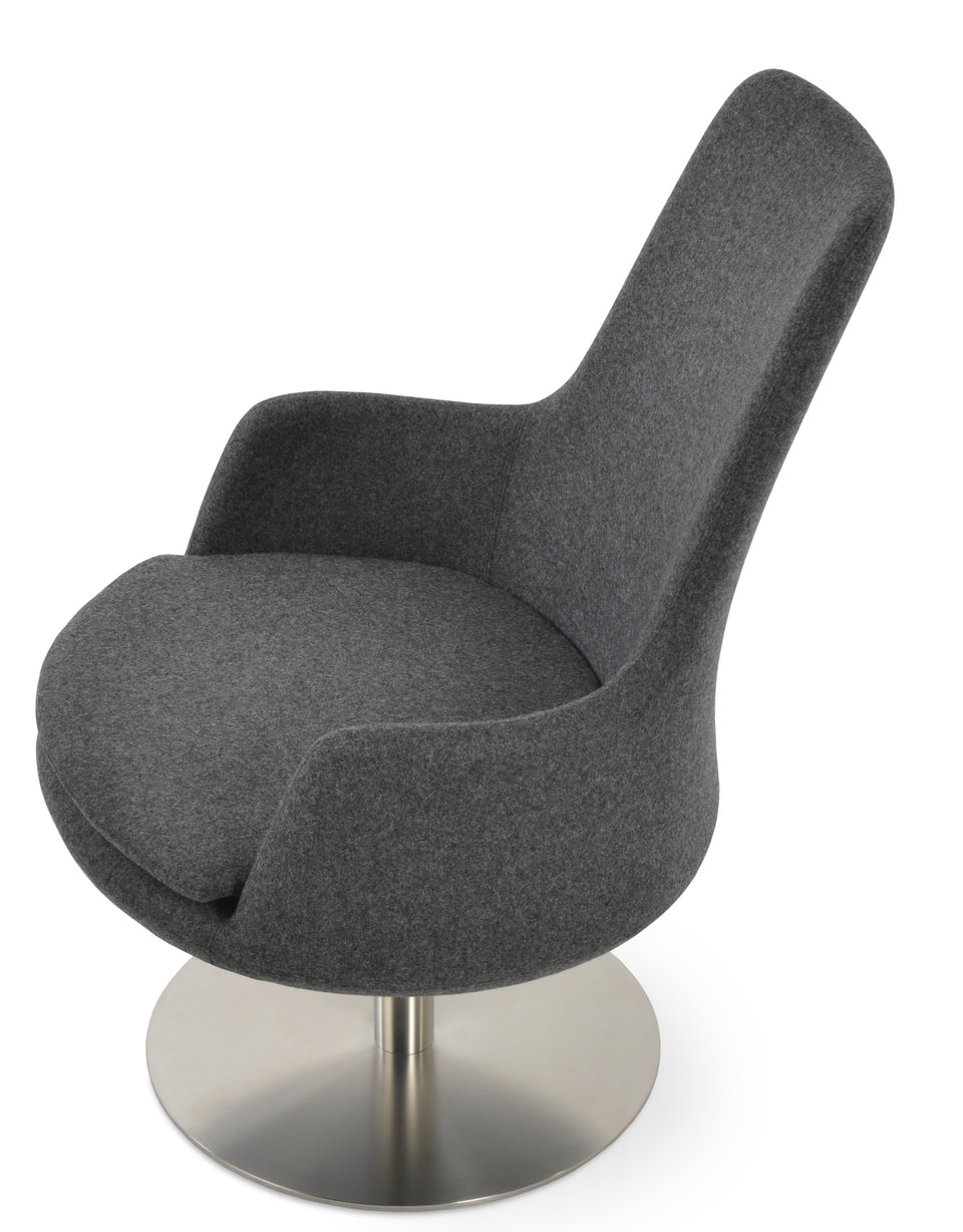 Dervish Lounge High Back Swivel Round.