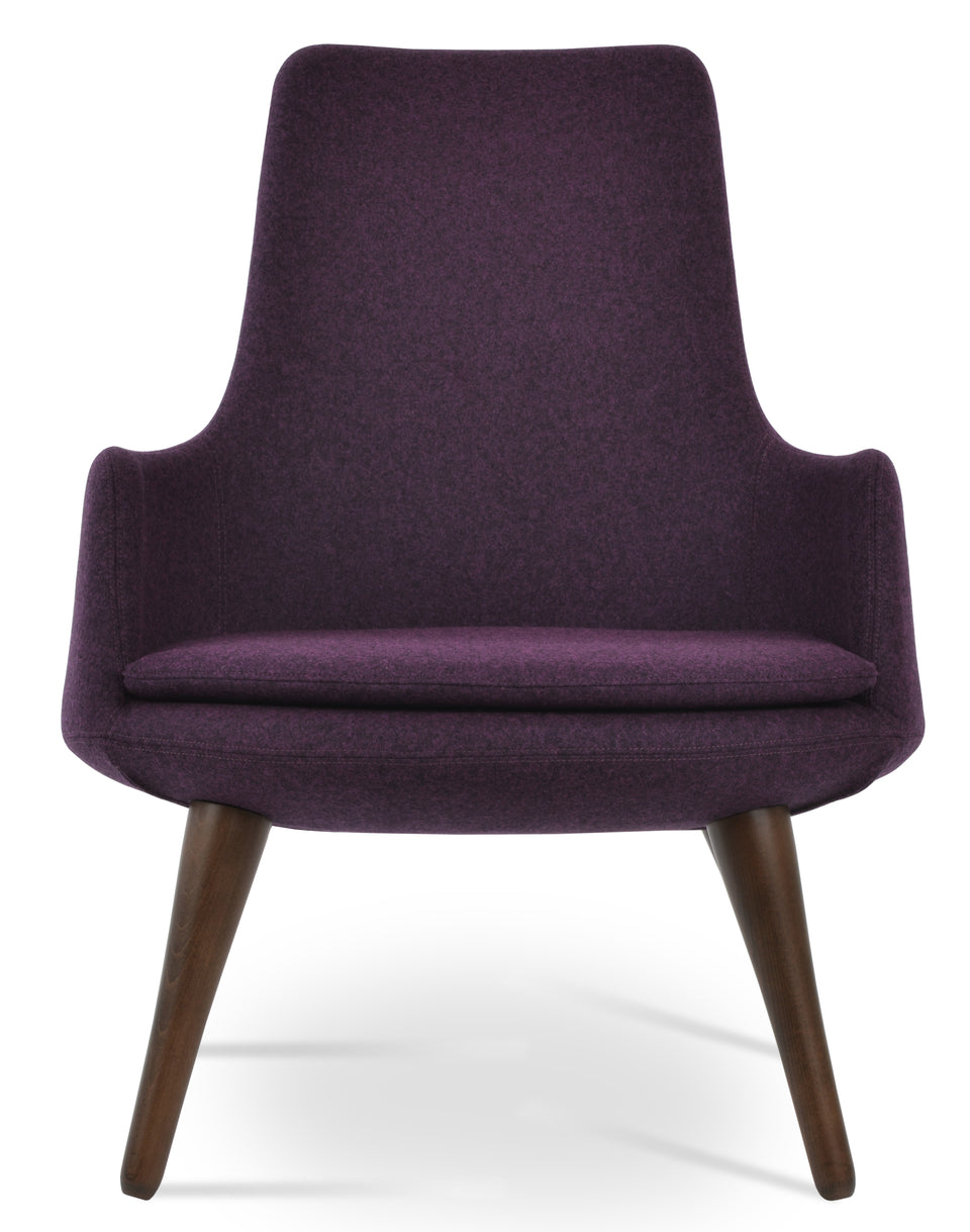 Dervish Lounge High Back 4 Legs Wood.