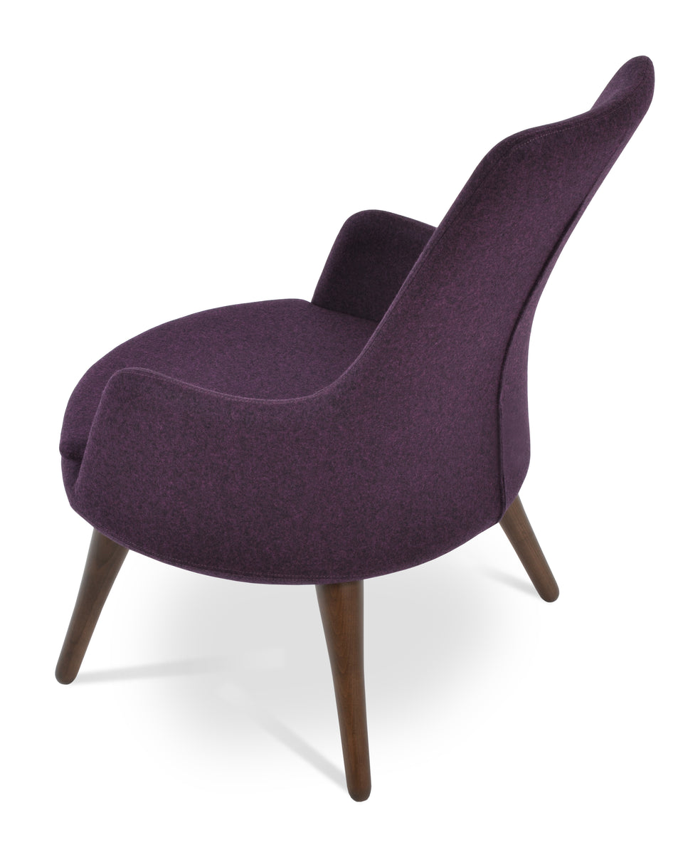 Dervish Lounge High Back 4 Legs Wood.