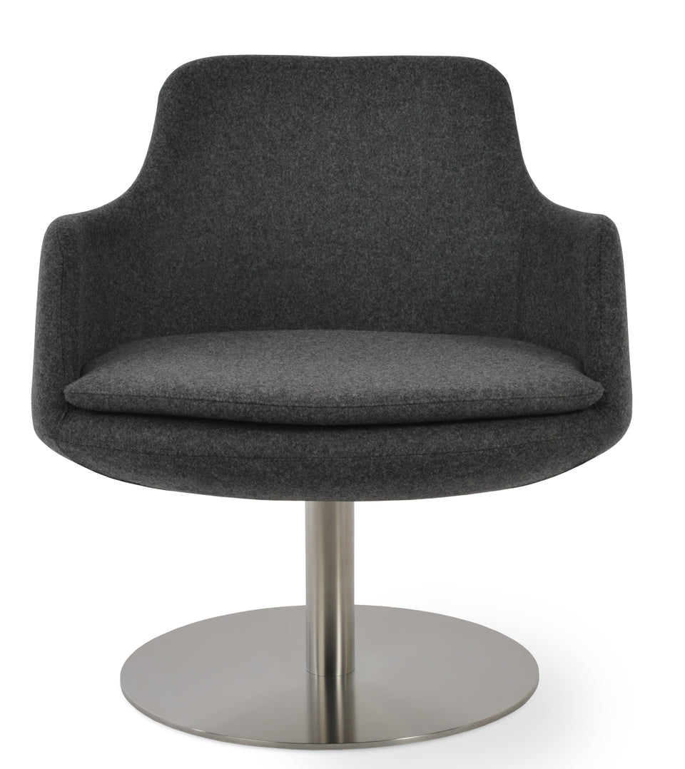 Dervish Lounge Armchair Swivel Round.