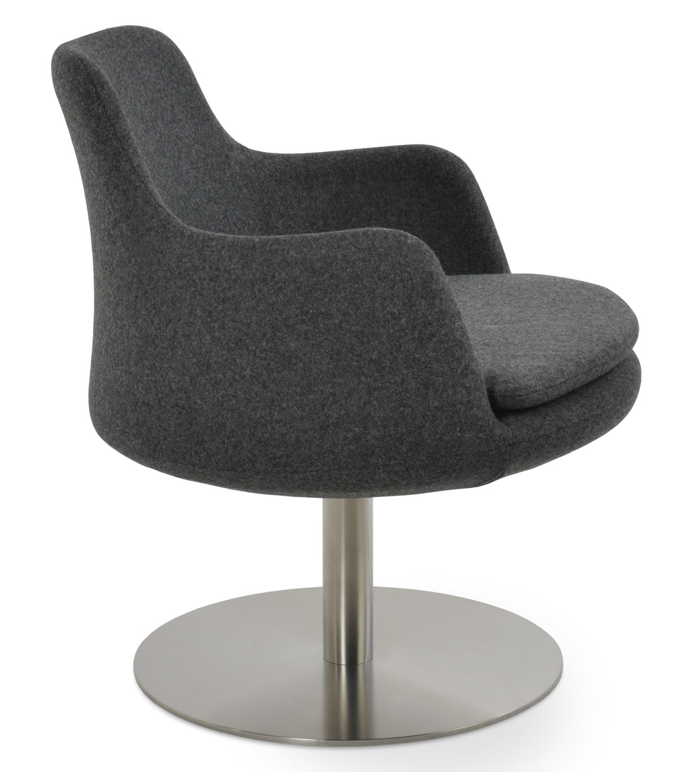 Dervish Lounge Armchair Swivel Round.