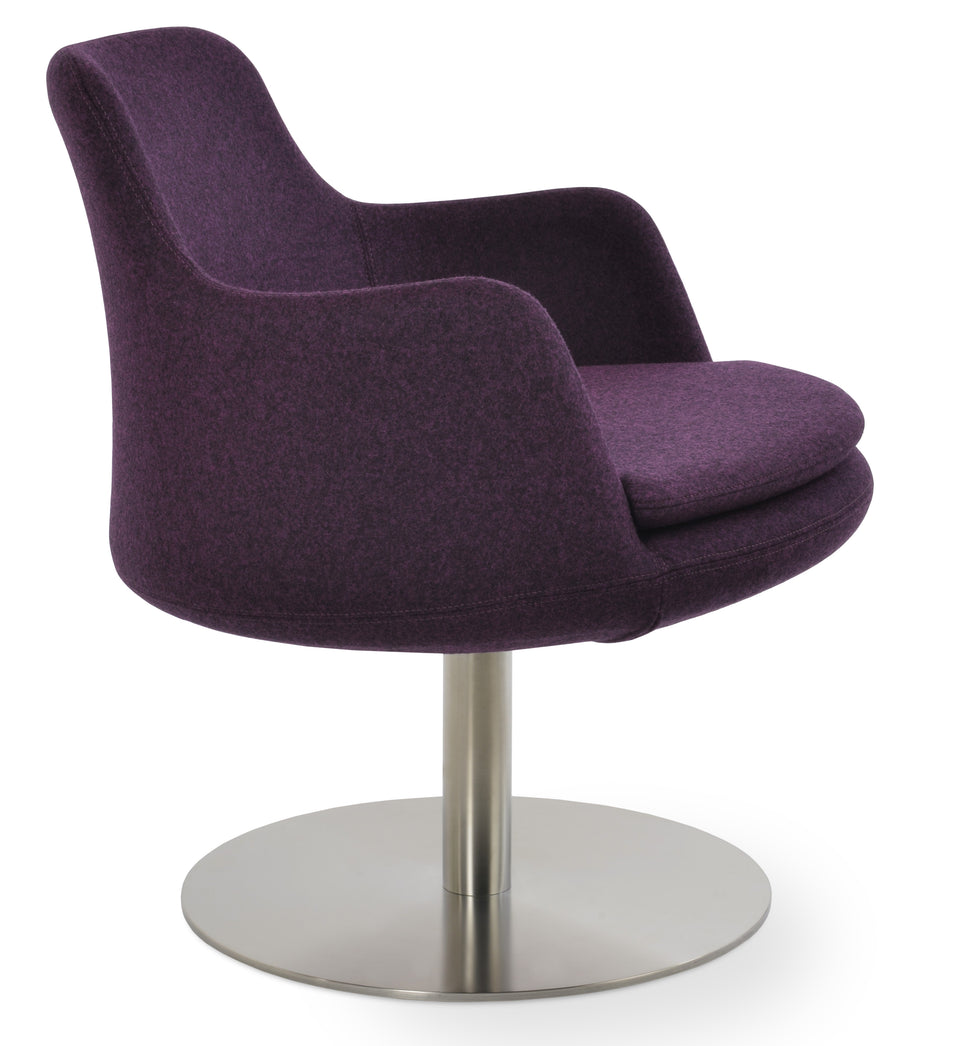 Dervish Lounge Armchair Swivel Round.